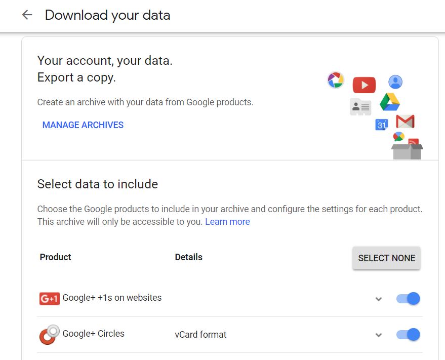 download your data